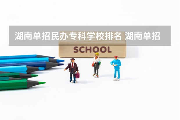 湖南单招民办专科学校排名 湖南单招排名前十的学校