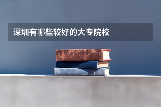 深圳有哪些较好的大专院校