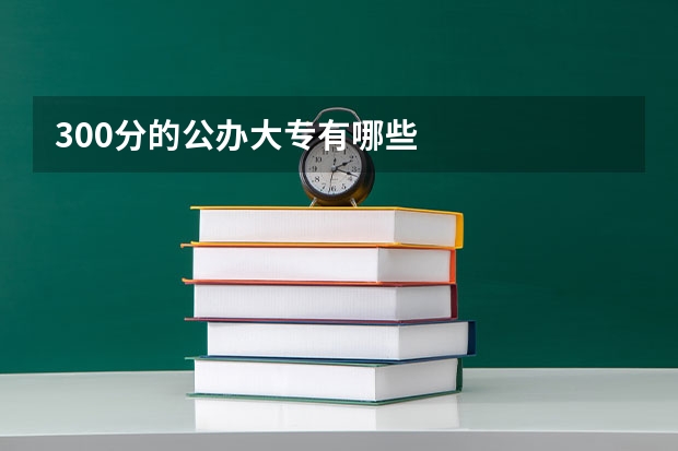 300分的公办大专有哪些