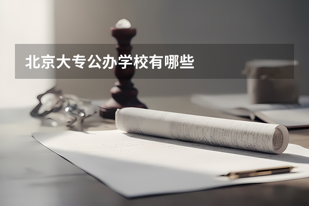北京大专公办学校有哪些