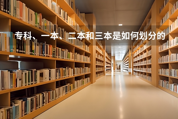 专科、一本、二本和三本是如何划分的?