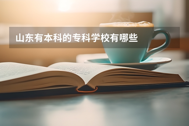 山东有本科的专科学校有哪些