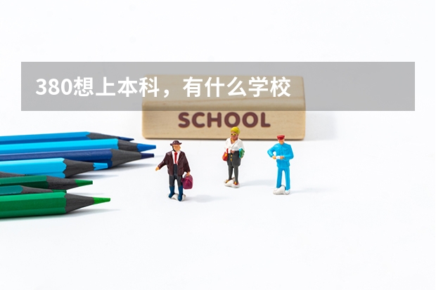 380想上本科，有什么学校