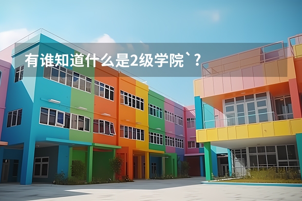 有谁知道什么是2级学院`?