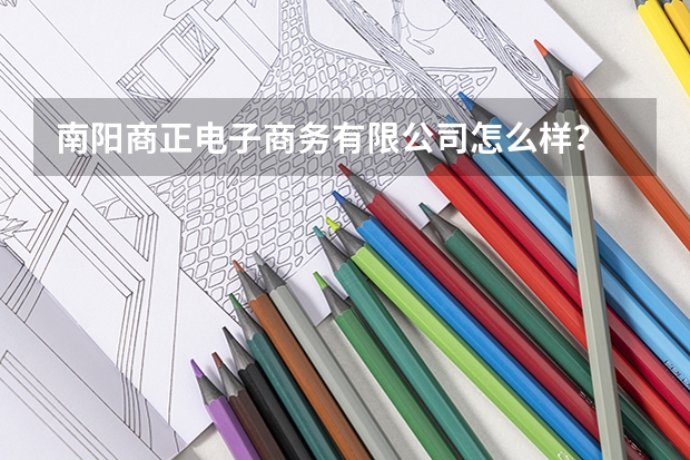 南阳商正电子商务有限公司怎么样？