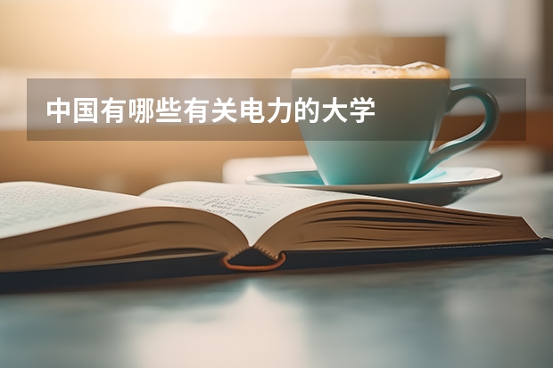 中国有哪些有关电力的大学