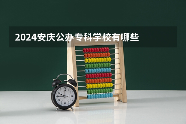 2024安庆公办专科学校有哪些