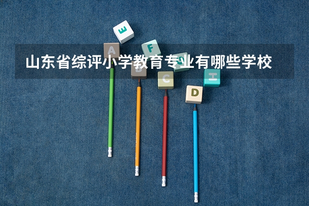 山东省综评小学教育专业有哪些学校