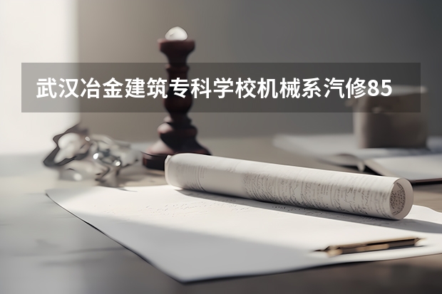 武汉冶金建筑专科学校机械系汽修8504班（2024年眉山排名前三的公办旅游学校名单）