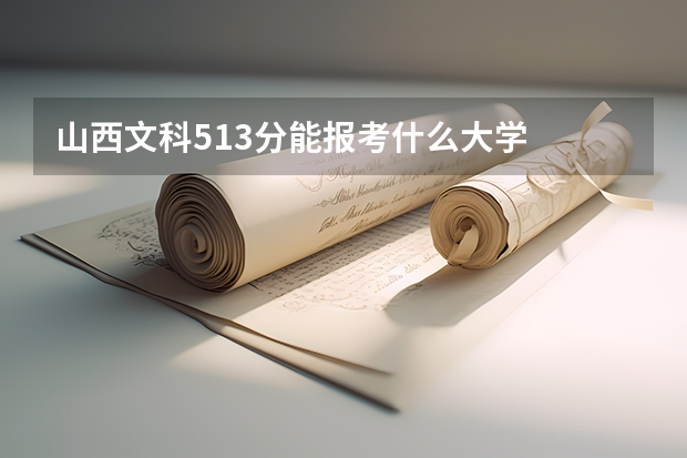 山西文科513分能报考什么大学